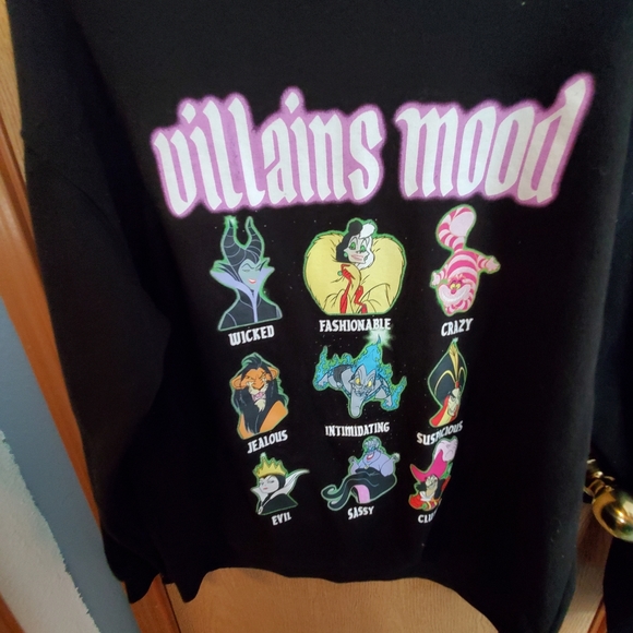 Disney Tops - Disney Villians Moods Sweatshirt Juniors XL